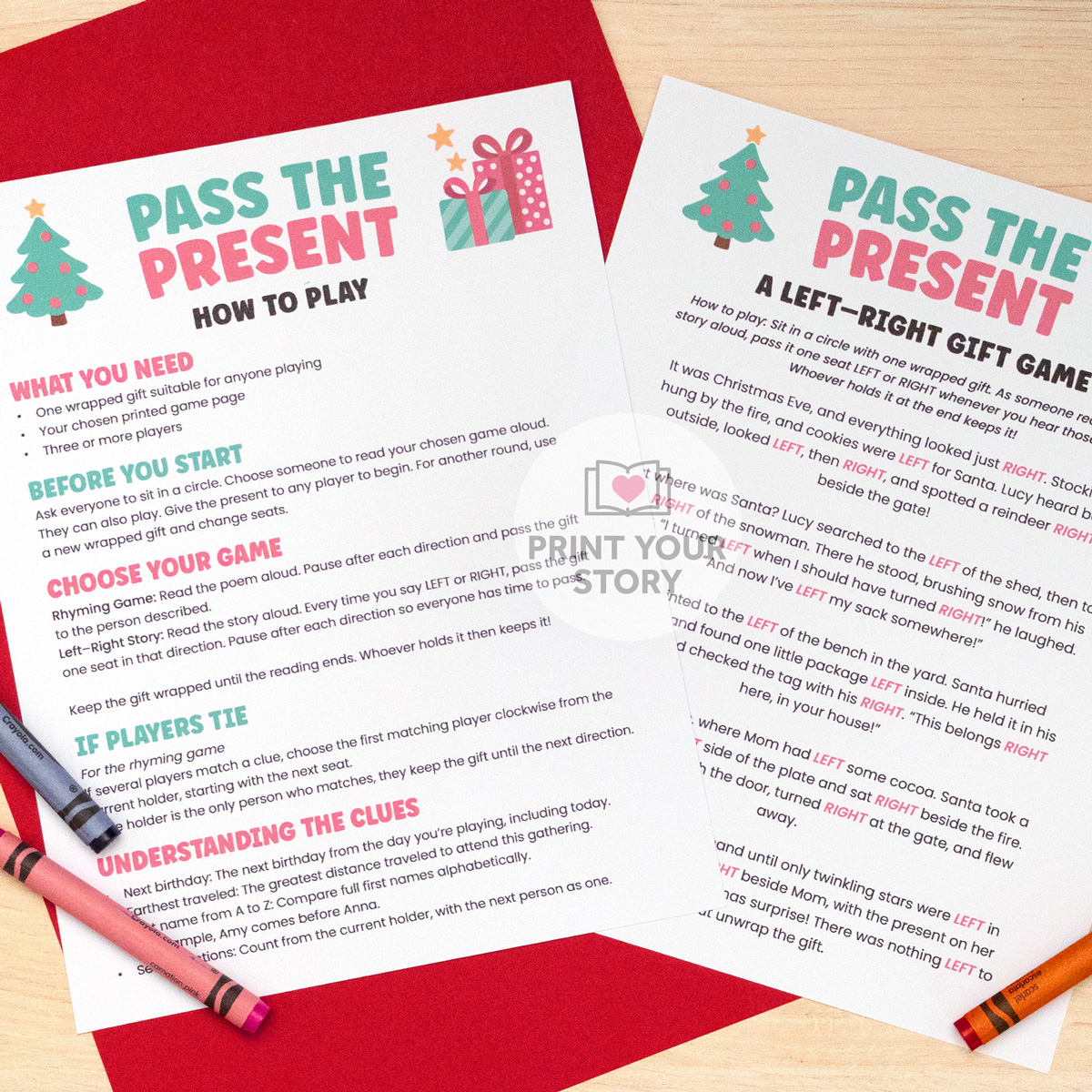 Pass the Present Christmas Game Printable - 2 Party Games - Image 4