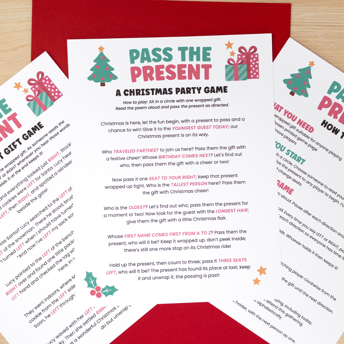 Pass the Present Christmas Game Printable - 2 Party Games - Image 5